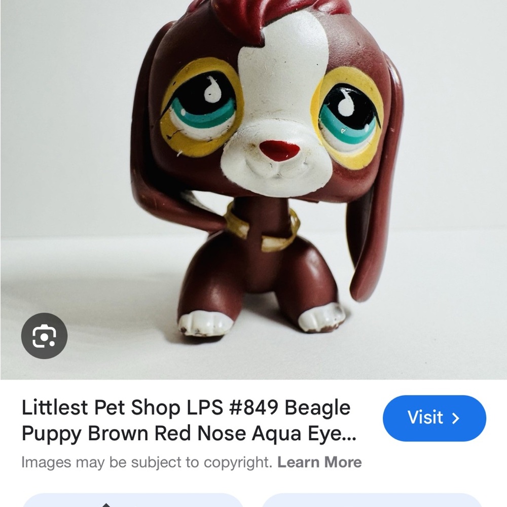Littlest Pet Shop Beagle Puppy - Brown and White #849